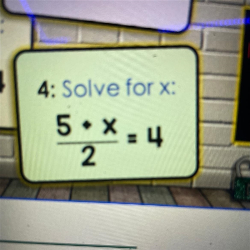 5 + x/2 =4 please help-example-1