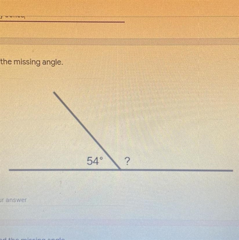 Find the missing angle.-example-1