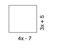 Help 1) find the value of x 2)find length of a side of the square-example-1