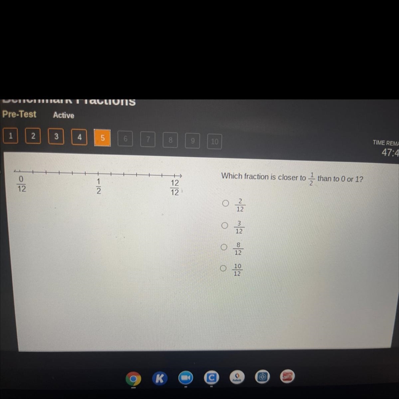 Which fraction is closer to 1/2 than 0 or 1?-example-1