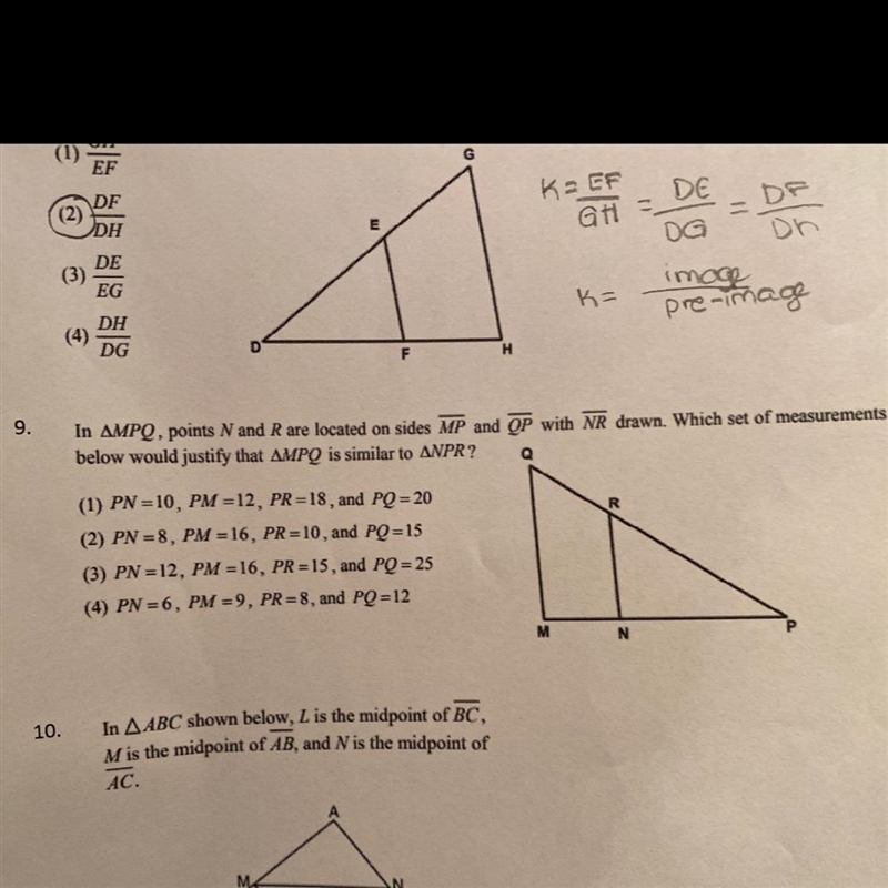 In triangle MPQ points N and R are located on sides MP and QP with NR drawn. which-example-1