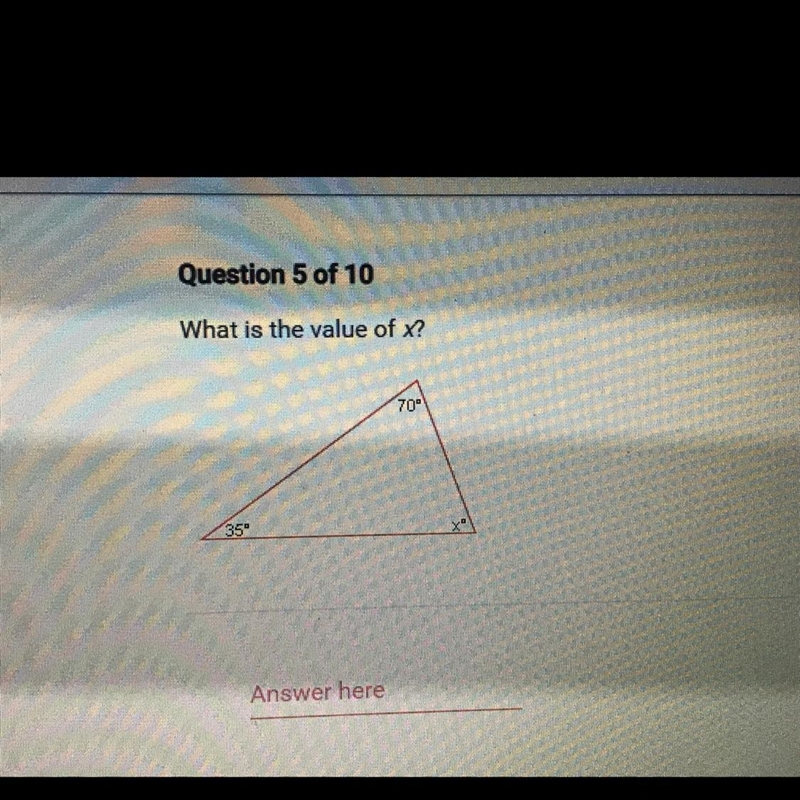 NO LINKSS!! But pls help me What is the value of X? 70° 35° X-example-1