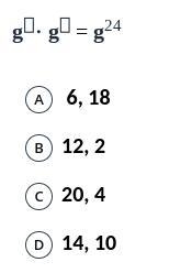 Identify the pair of exponents that would make this statement FALSE-example-1