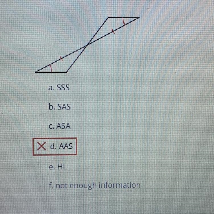 Determine if the two triangles are congruent. If they are, state how you know.-example-1