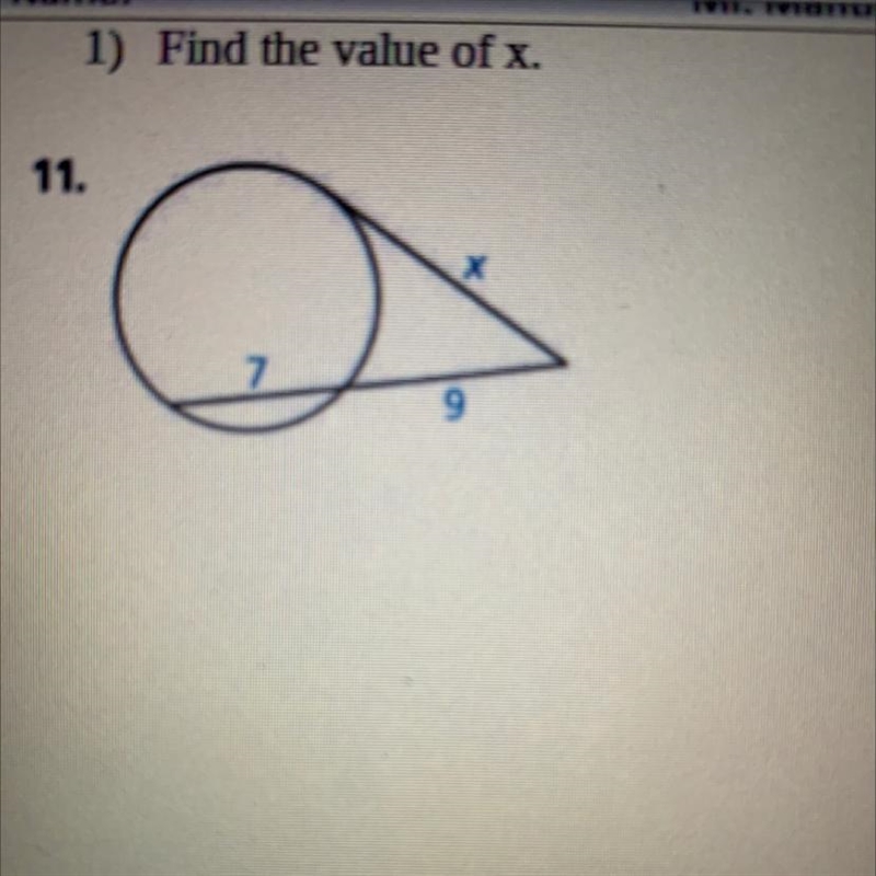 Find the value of x!!!!!!!!!!!!-example-1