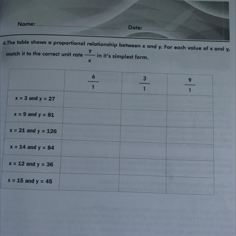 4. The table shows a proportional relationship between x and y. For each value of-example-1