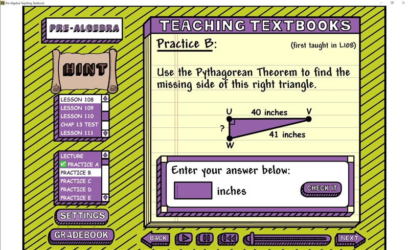 "Use the Pyhthagorean Theorem to find the missing side of the right triangle-example-1