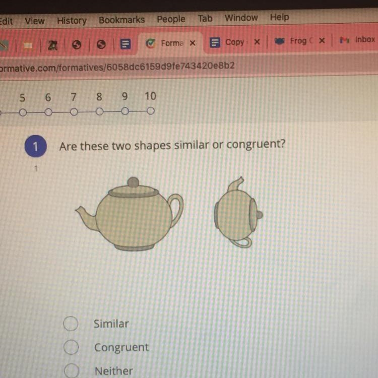 Are these shapes similar or congruent? H E L P !-example-1