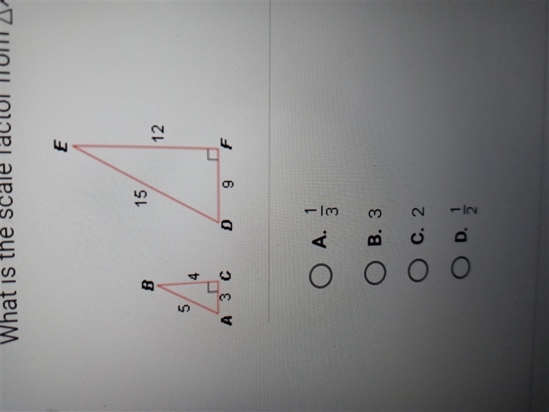 What is the scale factor from abc to def?-example-1