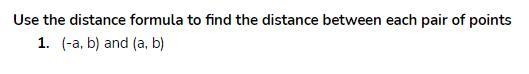 (Please help, I don't understand) Use the distance formula to find the distance between-example-1