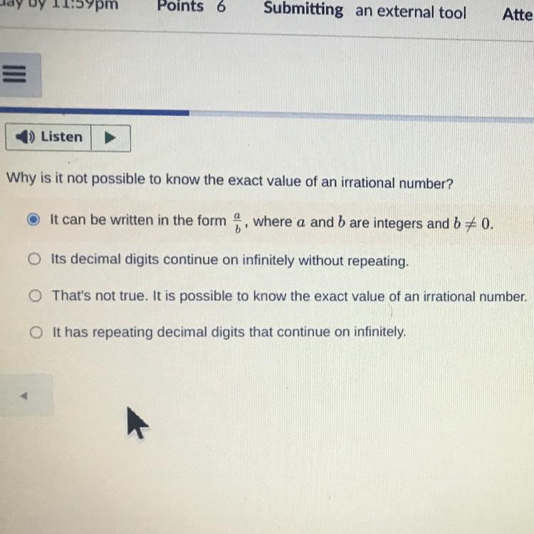 Why is it not possible to know the exact value of an irrational number?-example-1