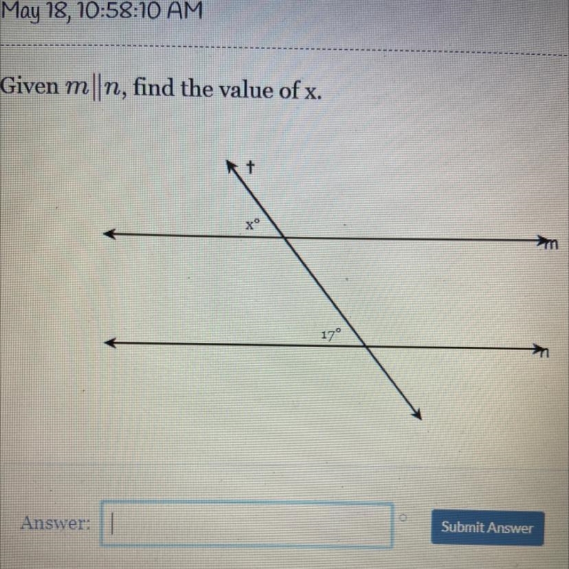 Given m||n , find the value of x-example-1