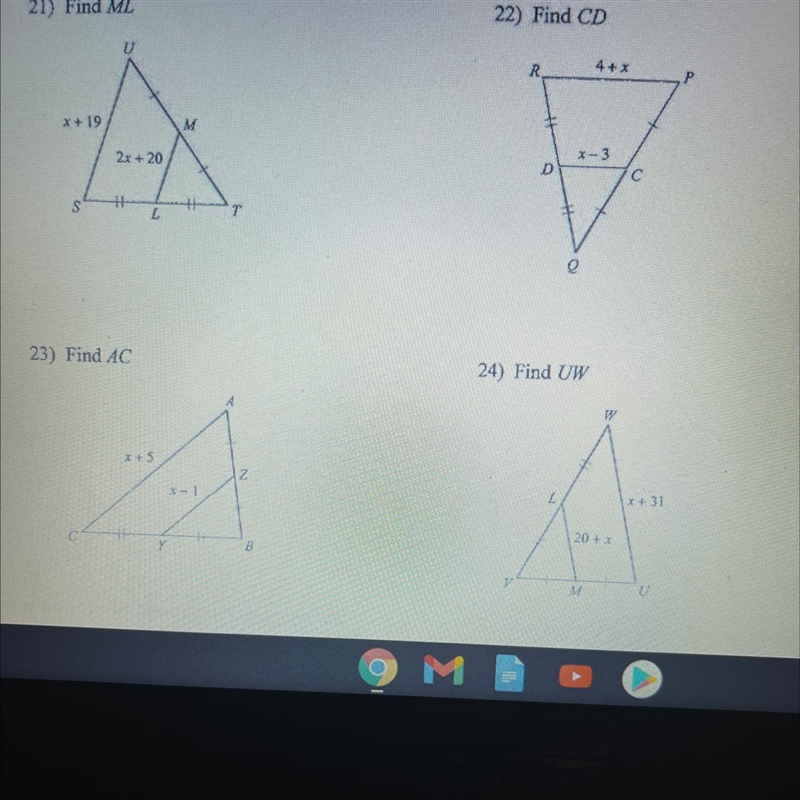 Find the missing length to each problem.... (please help me triangle inequality theorem-example-1