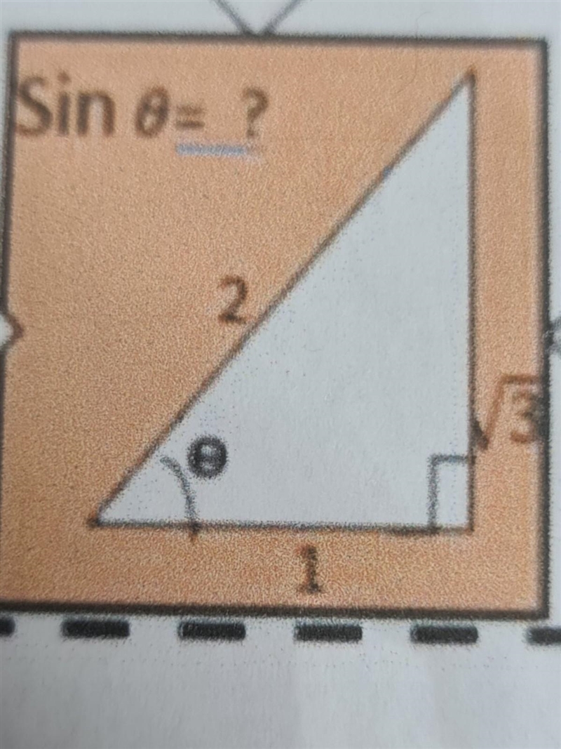 Find sin theta in the given triangle​-example-1