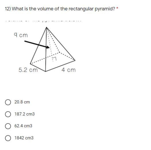 Picture shown. what is the volume of the rectangular pyramid?-example-1