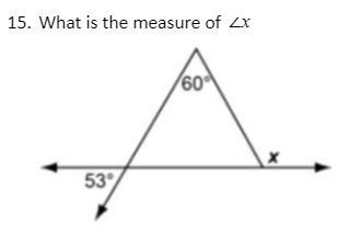 What is the measure of ∠x-example-1