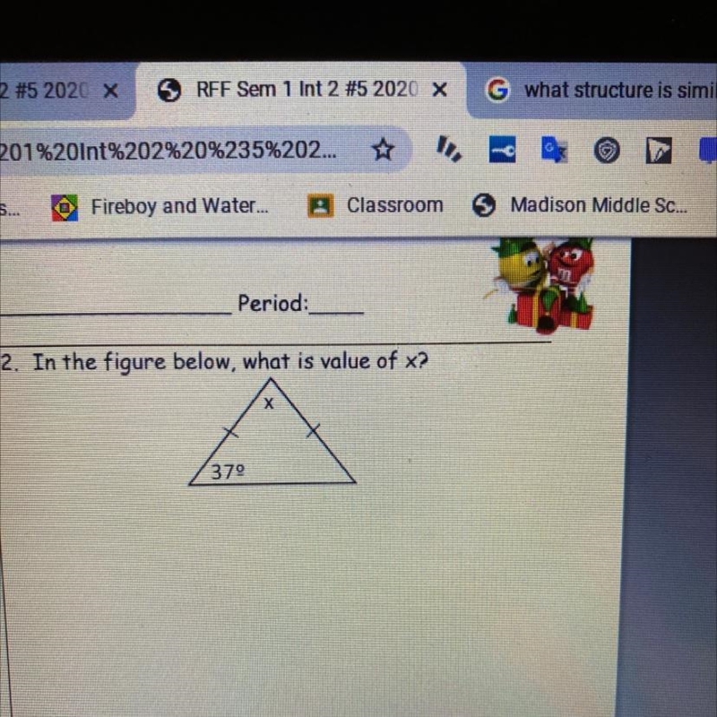 In the figure below what is the value of x?-example-1