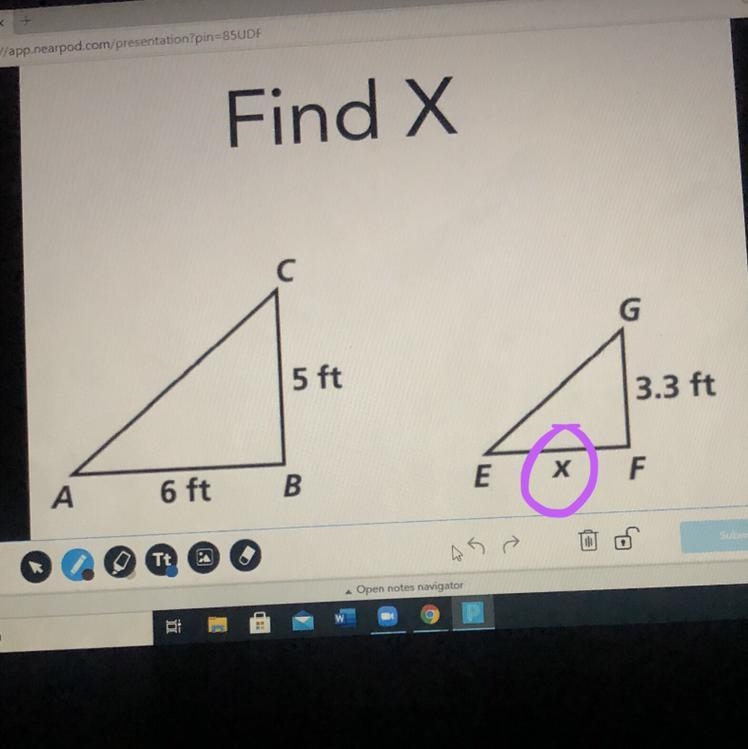 Find x in the image above. (I circled x)-example-1