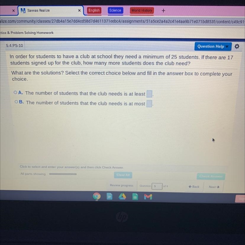 In order for students to have a club at school they need a minimum of 25 students-example-1