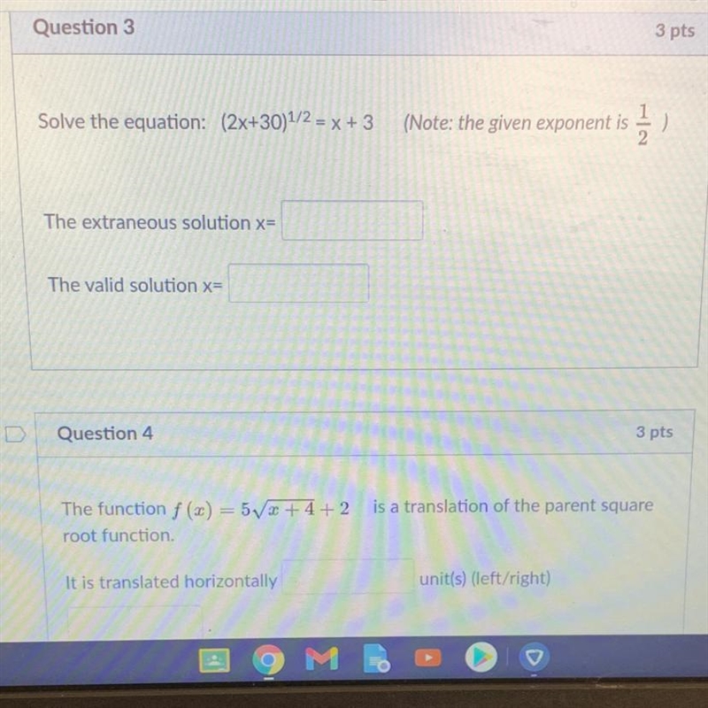 Help me (2x+30)1/2 = x + 3-example-1