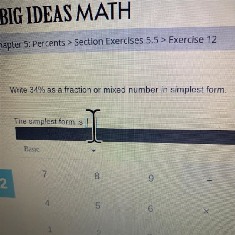 BIG IDEAS MATH d 1: BTS > Chapter 5: Percents > Section Exercises 5.5 > Exercise-example-1