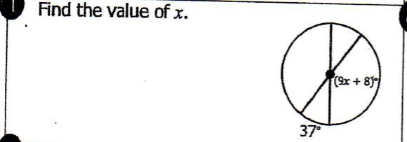 Someone help me please and no links!!!!! find the value of x-example-1