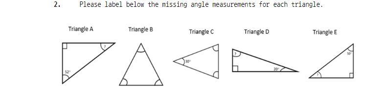 Pls answer asap!!ty!! Please label the missing angles below.-example-1