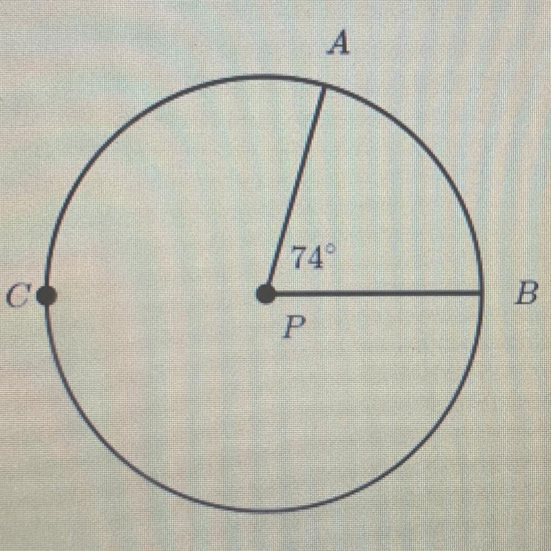 If line segment PB = 12 cm, the area of sector ACB = ? cm2 (rounded to the nearest-example-1