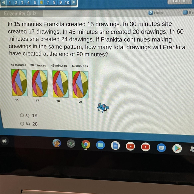 Please help i need the answers fast A 19 B 28 C 33 D 35-example-1