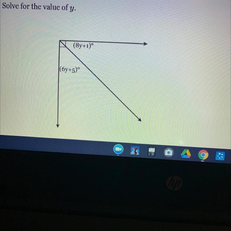 Solve for the value of y. (8y+1)º (6y+5)-example-1