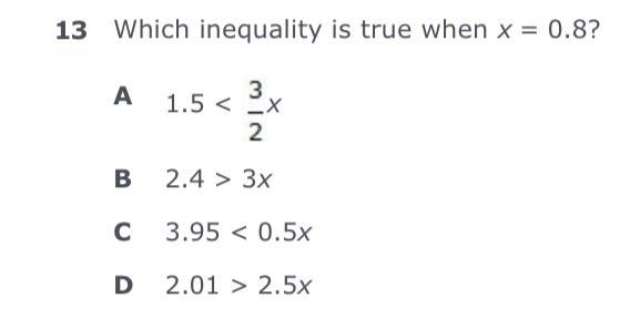 Which inequality is true when x = 0.8?-example-1