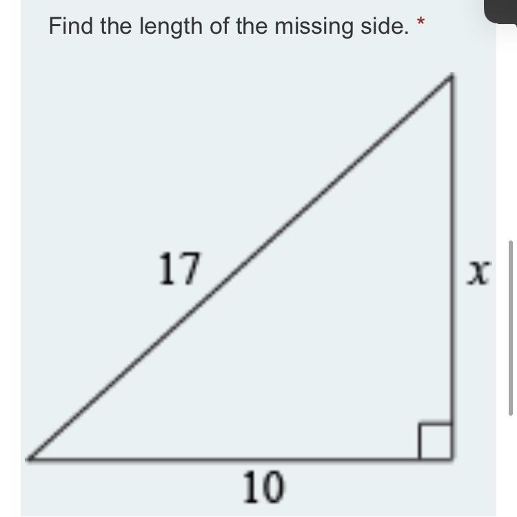 Find the length of the missing side-example-1