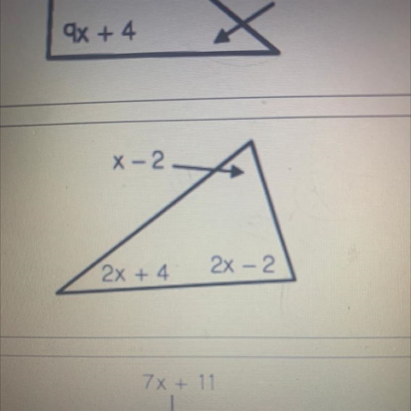 Can someone help me find x of this type of triangle-example-1