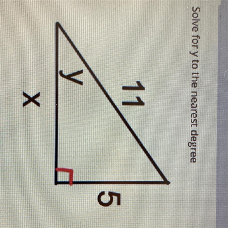 EMERGENCY!! NEED QUICK solve for y to the nearest degree-example-1