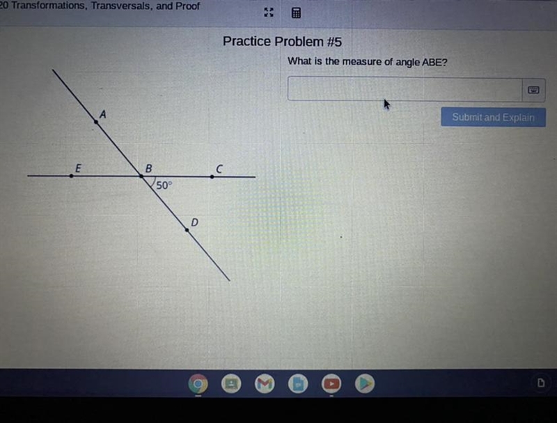 What is the measure of angle ABE? Please provide an explanation to your answer, thank-example-1