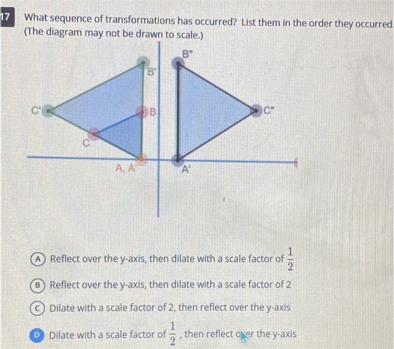 (100) What sequence of transformations has occurred? List them in the order they occurred-example-1