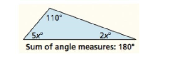 Find the value of x . Then find the missing angle measures of the polygon.-example-1