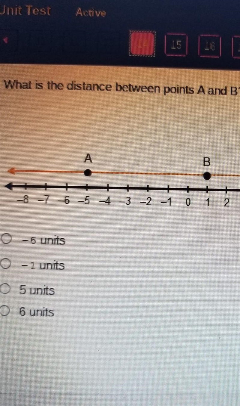 What is the distance between points A and B?​-example-1