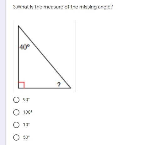 What is the measure of the missing angle?) Please explain how u got the answer so-example-1