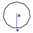 Find the area of this regular polygon if s = 11 and a = 8-example-1