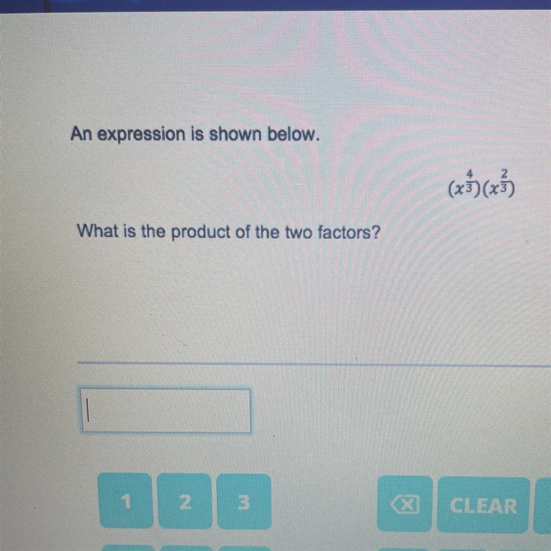 An expression is shown below. What is the product of the two factors?-example-1