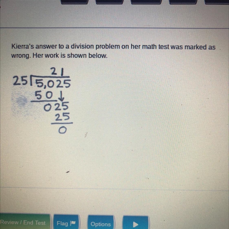 Why did Kierra get this problem marked wrong and what should correct answer be? PLS-example-1