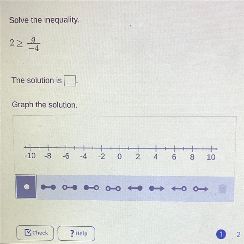 Solve the inequality what is the solution?-example-1