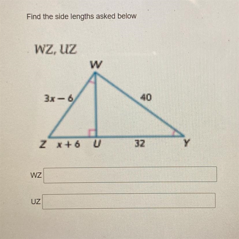 Find the side lengths asked below:-example-1