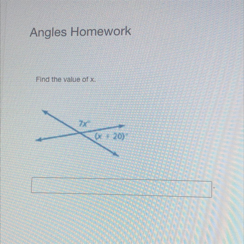 Easy 7th math please help Find the value of x.-example-1