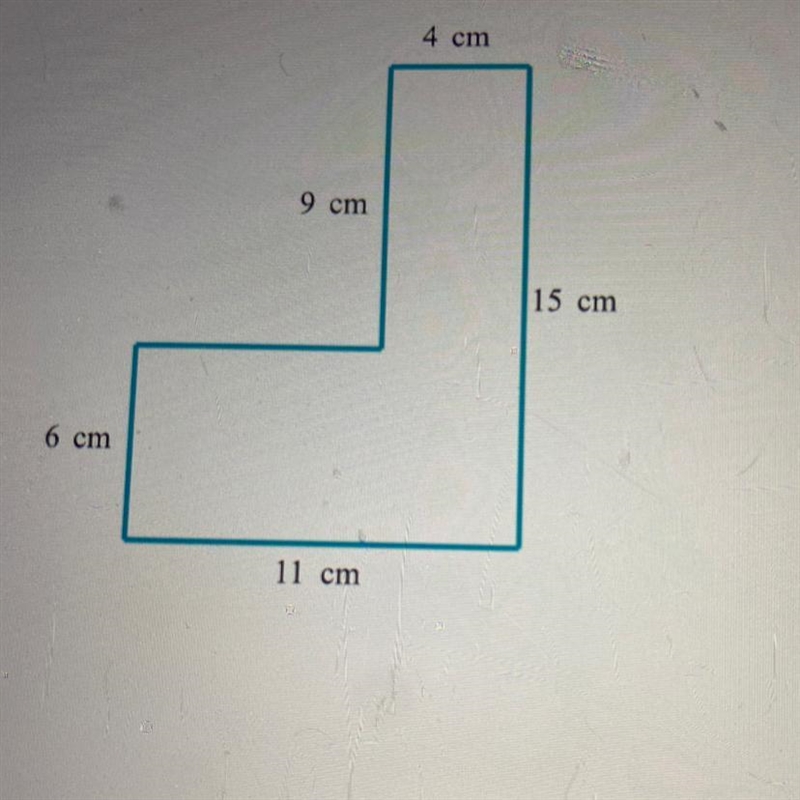 URGENT 100 POINTS Find the perimeter of the figure below. Notice that one side length-example-1