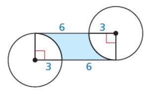 Find the area of the shaded region. Leave your answer in terms of pi.-example-1