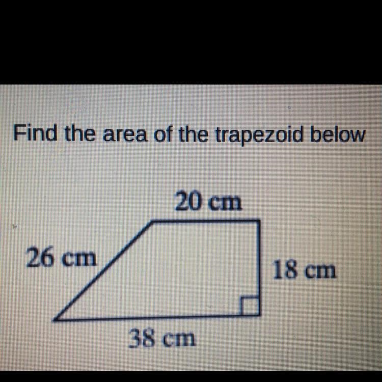 Find the area of the trapezoid below-example-1