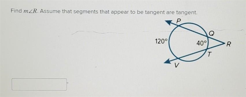 What is the measure of angel R ? pls i need help​-example-1