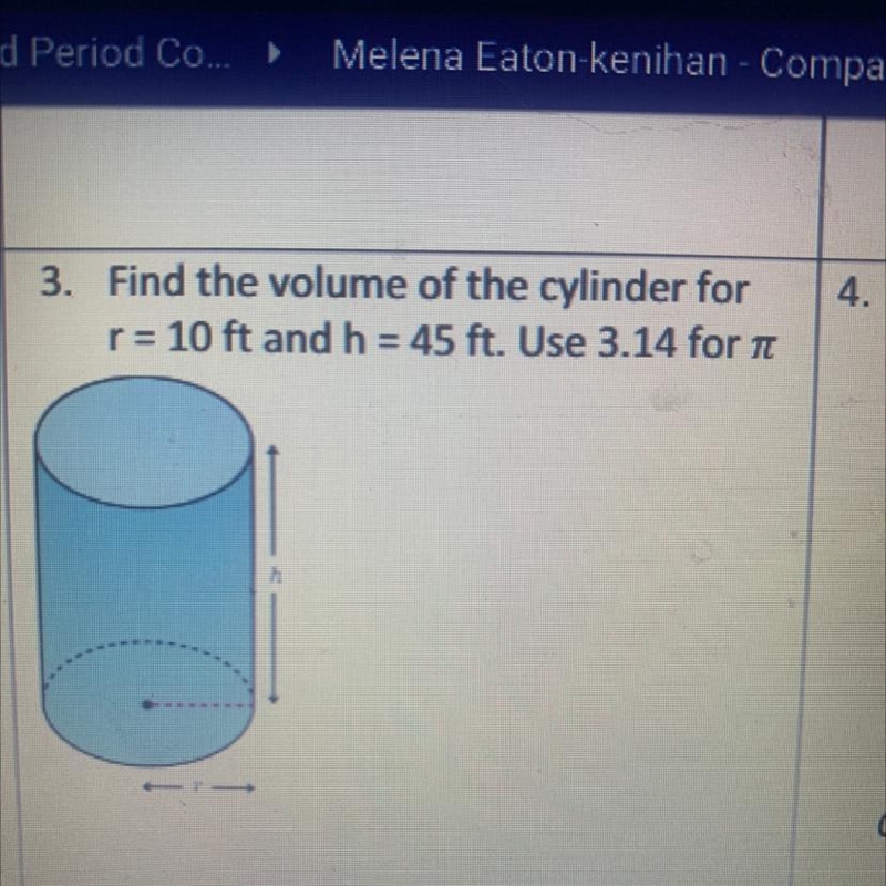 Find the volume of the cylinder-example-1